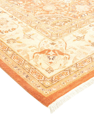 Traditional Mogul Brown Wool Area Rug 6' 2" x 9' 1" - Solo Rugs