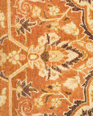 Traditional Mogul Brown Wool Area Rug 6' 2" x 9' 1" - Solo Rugs