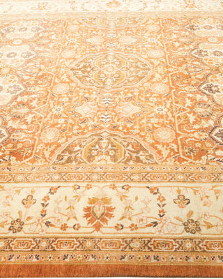 Traditional Mogul Brown Wool Area Rug 6' 2" x 9' 1" - Solo Rugs