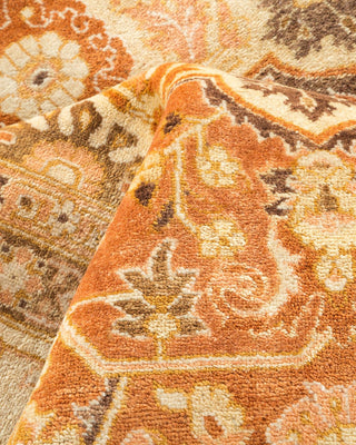 Traditional Mogul Brown Wool Area Rug 6' 2" x 9' 1" - Solo Rugs