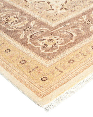 Traditional Mogul Ivory Wool Area Rug 6' 2" x 8' 10" - Solo Rugs