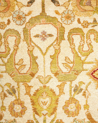Traditional Mogul Ivory Wool Area Rug 6' 1" x 9' 0" - Solo Rugs