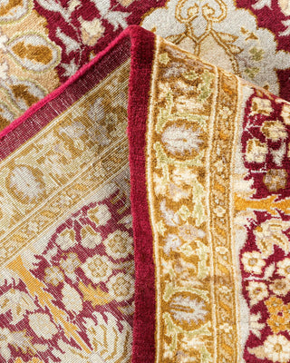 Traditional Mogul Purple Wool Area Rug 6' 1" x 8' 8" - Solo Rugs
