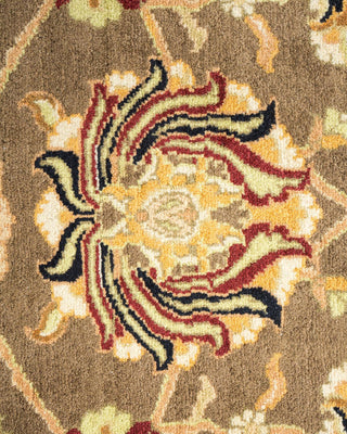 Traditional Mogul Brown Wool Area Rug 5' 10" x 8' 10" - Solo Rugs