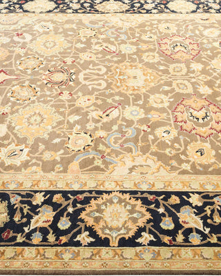 Traditional Mogul Brown Wool Area Rug 5' 10" x 8' 10" - Solo Rugs