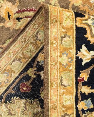 Traditional Mogul Brown Wool Area Rug 5' 10" x 8' 10" - Solo Rugs