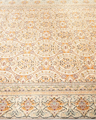 Traditional Mogul Ivory Wool Area Rug 6' 1" x 9' 1" - Solo Rugs