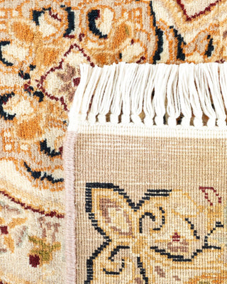 Traditional Mogul Ivory Wool Area Rug 6' 1" x 9' 1" - Solo Rugs