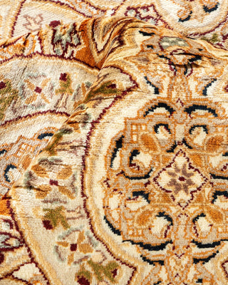 Traditional Mogul Ivory Wool Area Rug 6' 1" x 9' 1" - Solo Rugs