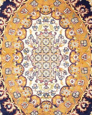 Traditional Mogul Blue Wool Area Rug 6' 1" x 9' 0" - Solo Rugs