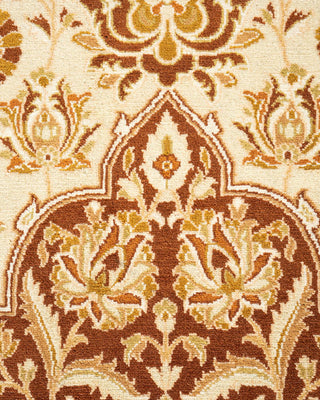 Traditional Mogul Ivory Wool Area Rug 6' 1" x 9' 1" - Solo Rugs