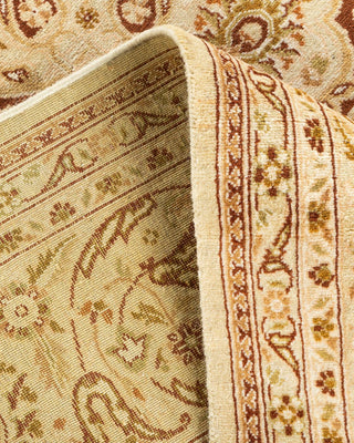 Traditional Mogul Ivory Wool Area Rug 6' 1" x 9' 1" - Solo Rugs