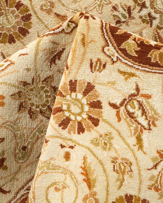Traditional Mogul Ivory Wool Area Rug 6' 1" x 9' 1" - Solo Rugs