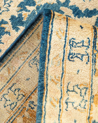 Traditional Mogul Blue Wool Area Rug 5' 10" x 8' 10" - Solo Rugs