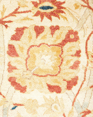 Traditional Mogul Ivory Wool Area Rug 6' 0" x 8' 10" - Solo Rugs