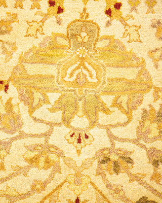 Traditional Mogul Ivory Wool Square Area Rug 6' 1" x 6' 3" - Solo Rugs