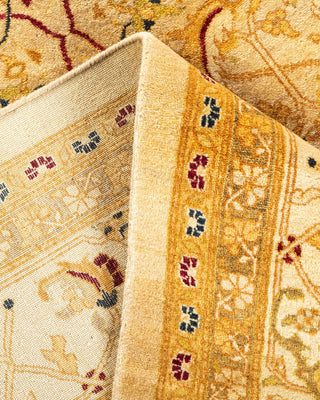 Traditional Mogul Ivory Wool Area Rug 5' 10" x 9' 0" - Solo Rugs