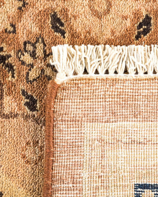 Traditional Mogul Yellow Wool Area Rug 5' 10" x 8' 8" - Solo Rugs