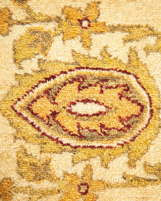 Traditional Mogul Ivory Wool Area Rug 6' 1" x 9' 3" - Solo Rugs