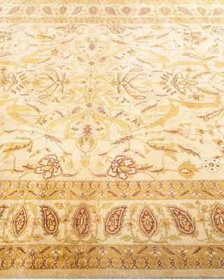 Traditional Mogul Ivory Wool Area Rug 6' 1" x 9' 3" - Solo Rugs