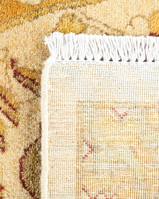 Traditional Mogul Ivory Wool Area Rug 6' 1" x 9' 3" - Solo Rugs