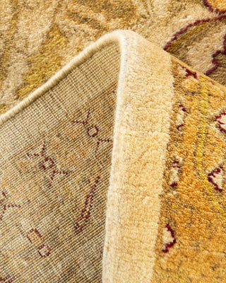 Traditional Mogul Ivory Wool Area Rug 6' 1" x 9' 3" - Solo Rugs