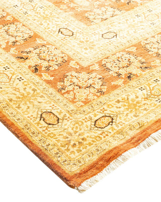 Traditional Mogul Brown Wool Area Rug 6' 2" x 8' 10" - Solo Rugs