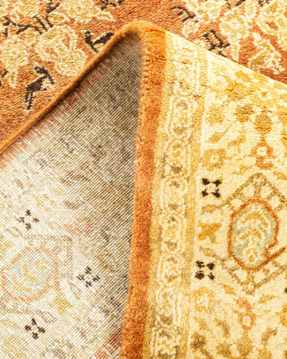 Traditional Mogul Brown Wool Area Rug 6' 2" x 8' 10" - Solo Rugs