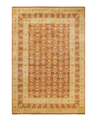 Traditional Mogul Brown Wool Area Rug 6' 2" x 8' 10" - Solo Rugs