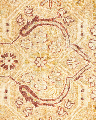 Traditional Mogul Yellow Wool Area Rug 6' 0" x 8' 10" - Solo Rugs