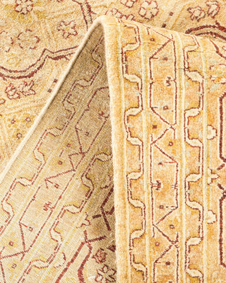Traditional Mogul Yellow Wool Area Rug 6' 0" x 8' 10" - Solo Rugs