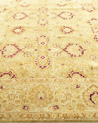 Traditional Mogul Green Wool Area Rug 6' 3" x 9' 1" - Solo Rugs