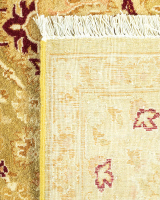 Traditional Mogul Green Wool Area Rug 6' 3" x 9' 1" - Solo Rugs