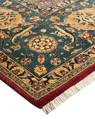 Traditional Mogul Red Wool Area Rug 6' 0" x 9' 0" - Solo Rugs