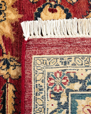 Traditional Mogul Red Wool Area Rug 6' 0" x 9' 0" - Solo Rugs