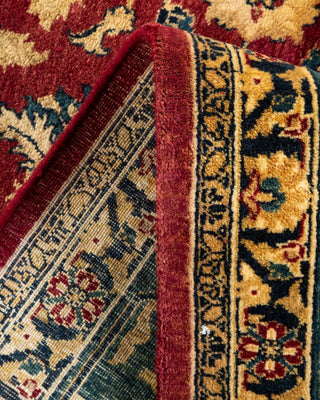 Traditional Mogul Red Wool Area Rug 6' 0" x 9' 0" - Solo Rugs