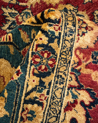 Traditional Mogul Red Wool Area Rug 6' 0" x 9' 0" - Solo Rugs