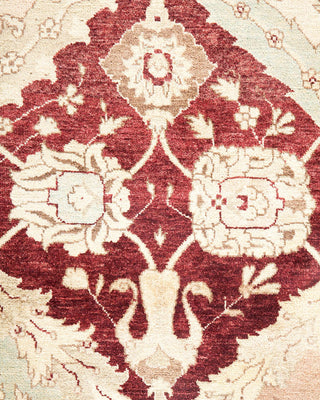 Traditional Mogul Ivory Wool Area Rug 6' 1" x 9' 1" - Solo Rugs