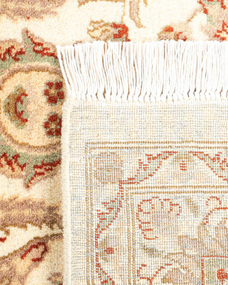 Traditional Mogul Ivory Wool Area Rug 4' 1" x 6' 2" - Solo Rugs