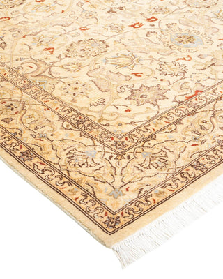 Traditional Mogul Ivory Wool Area Rug 4' 2" x 6' 2" - Solo Rugs