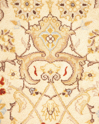 Traditional Mogul Ivory Wool Area Rug 4' 2" x 6' 2" - Solo Rugs