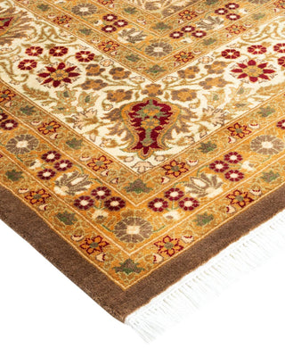 Traditional Mogul Brown Wool Area Rug 8' 3" x 10' 3" - Solo Rugs