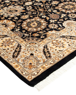 Traditional Mogul Black Wool Runner 3' 1" x 10' 5" - Solo Rugs