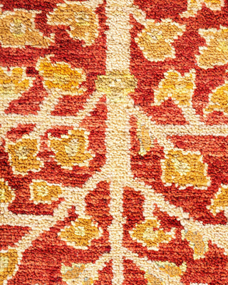 Contemporary Eclectic Orange Wool Area Rug 8' 10" x 12' 2" - Solo Rugs