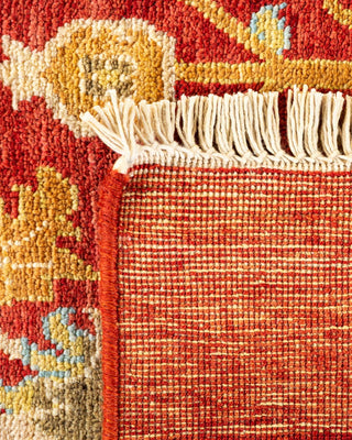 Contemporary Eclectic Orange Wool Area Rug 8' 10" x 12' 2" - Solo Rugs