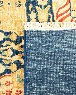Contemporary Eclectic Blue Wool Area Rug 8' 1" x 10' 2" - Solo Rugs