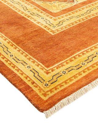 Contemporary Eclectic Brown Wool Area Rug 8' 1" x 10' 1" - Solo Rugs