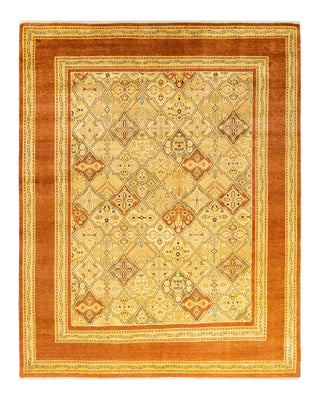 Contemporary Eclectic Brown Wool Area Rug 8' 1" x 10' 1" - Solo Rugs