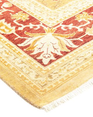 Contemporary Eclectic Ivory Wool Area Rug 8' 3" x 10' 4" - Solo Rugs