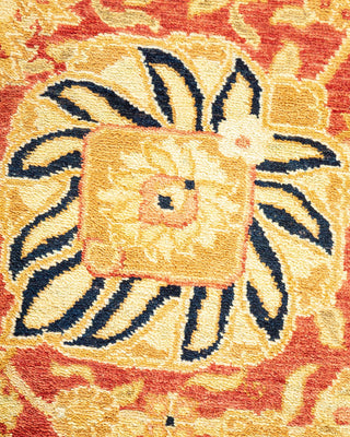 Contemporary Eclectic Orange Wool Area Rug 8' 2" x 9' 9" - Solo Rugs